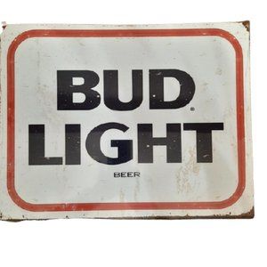 Bud Light Beer Metal Tin Ad Sign Picture Wall Décor Bar Garage Man Cave Gift